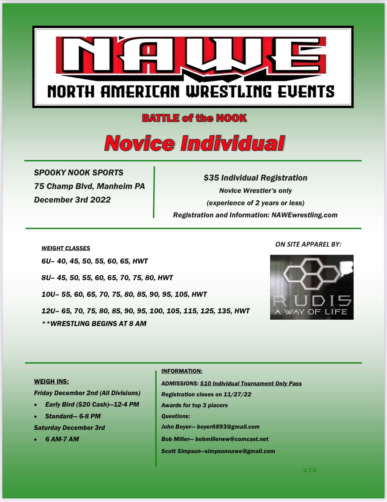 Battle of the Nook Novice Individual